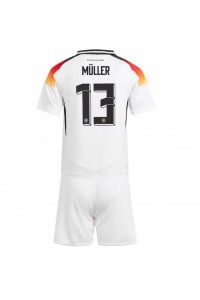 Duitsland Thomas Muller #13 Babytruitje Thuis tenue Kind EK 2024 Korte Mouw (+ Korte broeken)